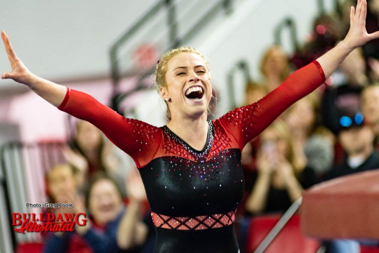 Morgan Reynolds celebrates