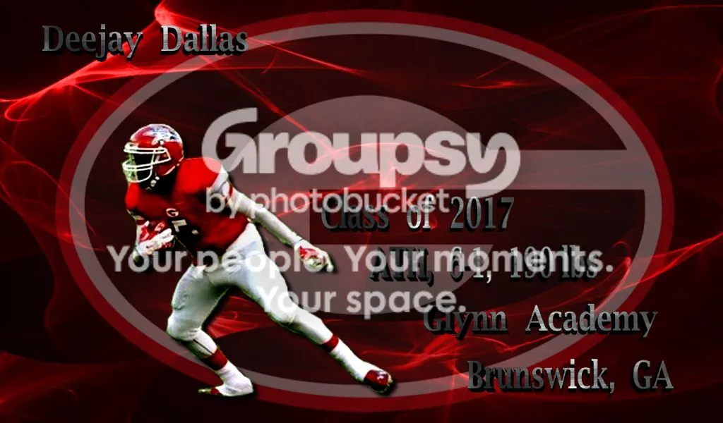 Class of 2017 athlete, Deejay Dallas, Glynn Academy, Brunswick, GA. Photo courtesy of HUDL. Graphic edit by Bob Miller
