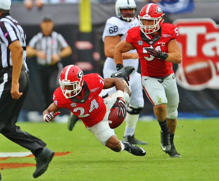 Dominick Sanders early INT - Dawgs 24 PennSt 17 - 1-2-16 - Rob Saye Copyright (1280x1060)