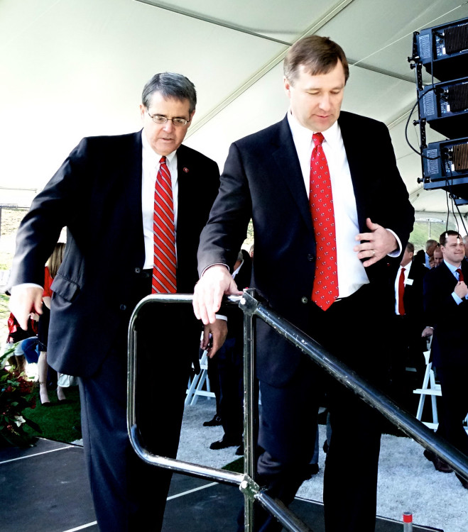 Pres. Morehead and Kirby Smart Photo: Greg Poole/Bulldawg Illustrated