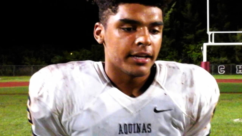 Trevon Grimes - 2017 WR - Saint Thomas Aquinas HS, Fort Lauderdale, FL (photo courtesy of Youtube)