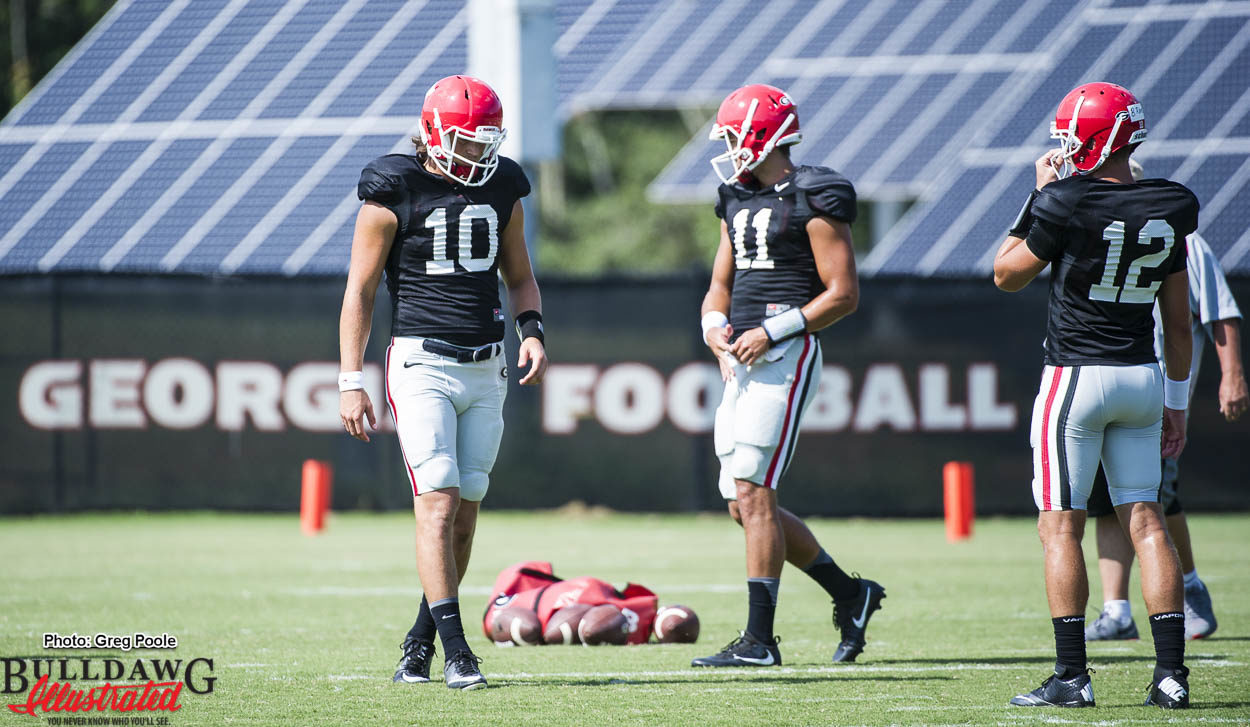 Jacob Eason (10), Greyson Lambert (11) and Brice Ramsey (12)