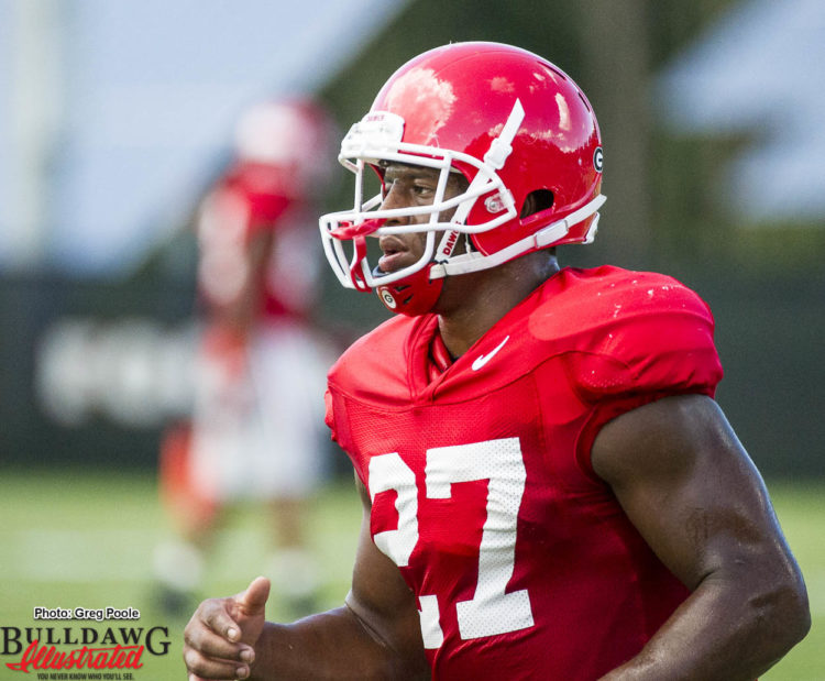 Nick Chubb - Monday practice - day 15 of UGA's fall camp