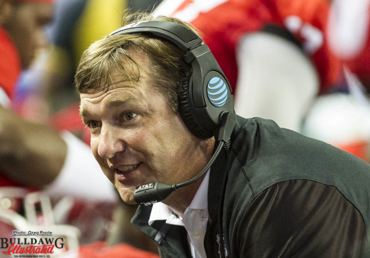 Kirby Smart coaching them up