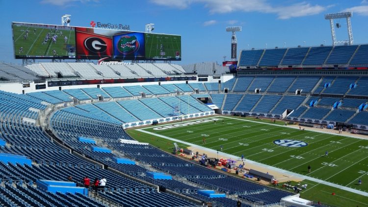 From the Press Box at EverBank Field - 31-Oct-2015 (photo by Bulldawg Illustrated's Murray Poole)