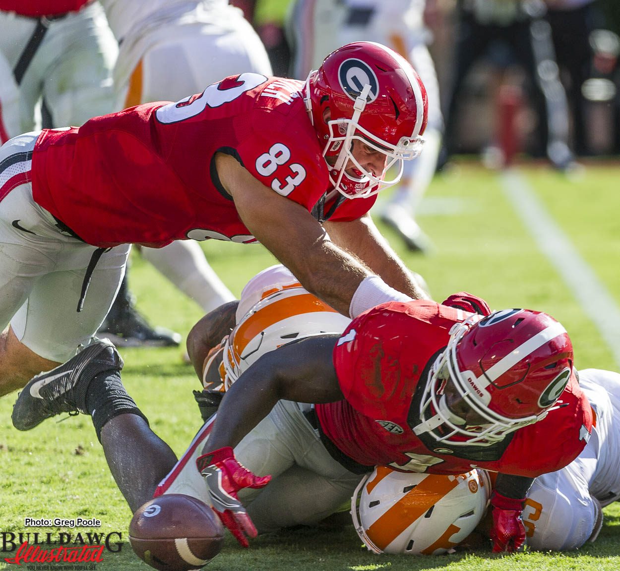 The ball gets away from Sony Michel