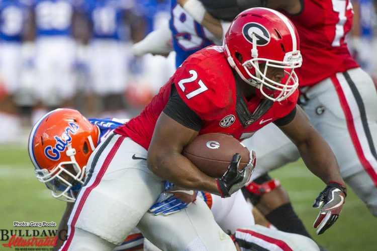 Nick Chubb (27) - Georgia-Florida 29-Oct-2016