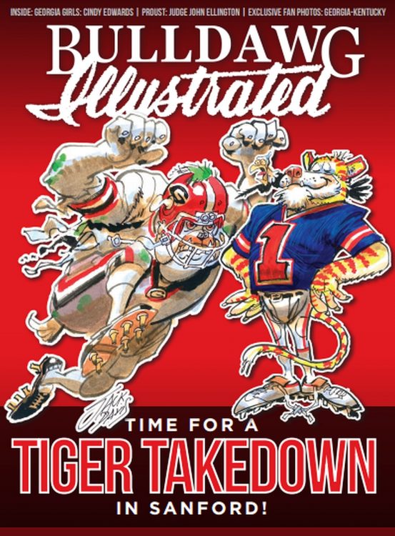 2016 Bulldawg Illustrated volume 14 issue 11 cover (Cover Art by Jack Davis)