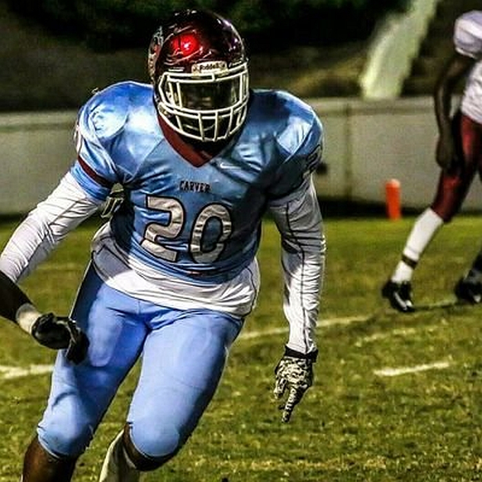Andrew Ogletree, Class of 2018 DT, Carver High School (photo Andrew Ogletree - Twitter)