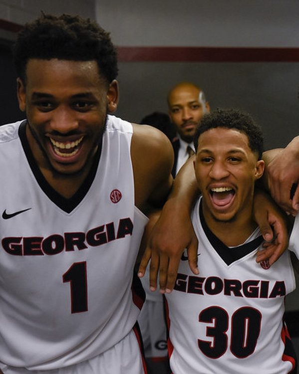 Yante Maten (1) and J.J. Frazier (30)