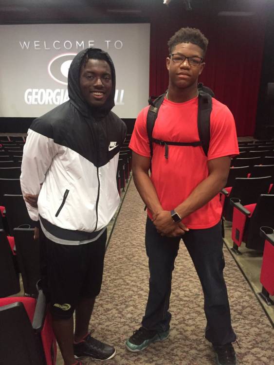 Richard LeCounte III (left) and Nolan Smith (right) (photo from Nolan Smith II - Twitter)