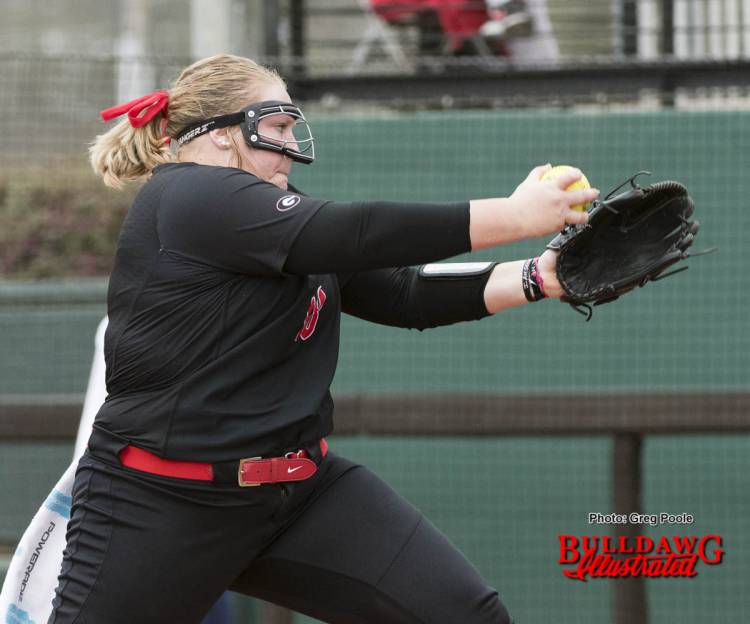 Brittany Gray during her windup