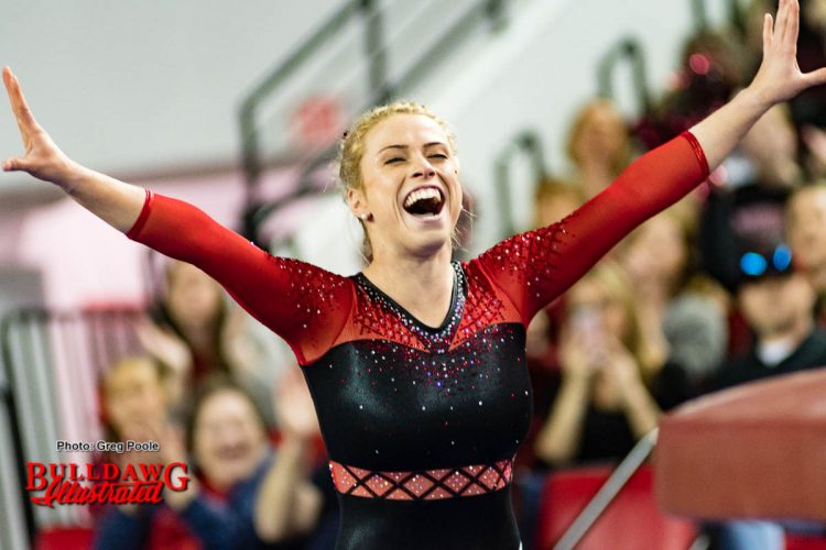 Morgan Reynolds celebrates