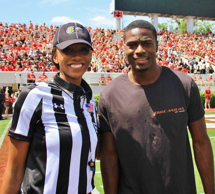 Maria Taylor and A.J. Green (Photo by Rob Saye)