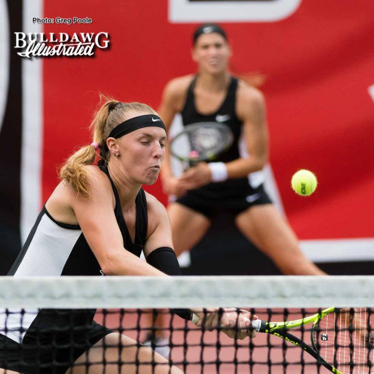 Kennedy Shaffer makes the point - NCAA Doubles Quarterfinals – May 27, 2017
