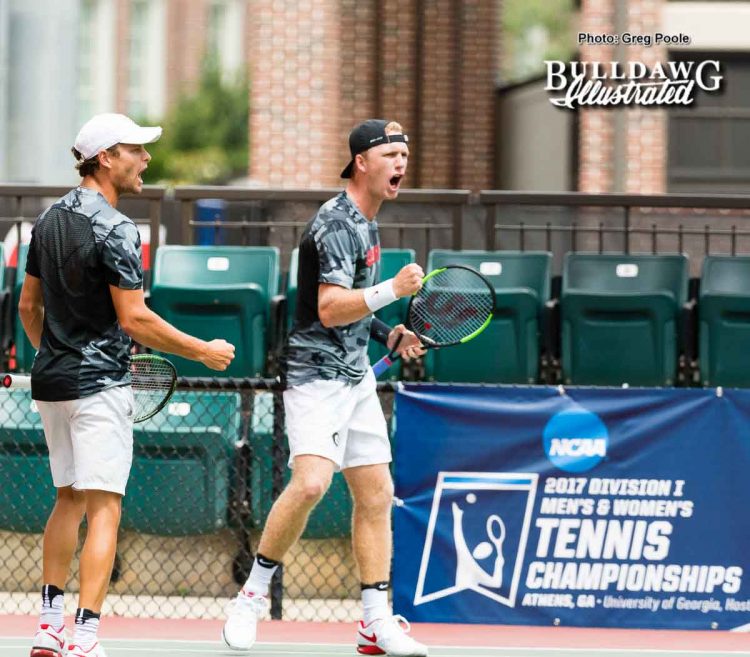 Wayne Montgomery (L) and Walker Duncan – NCAA regional (doubles) – May 13, 2017