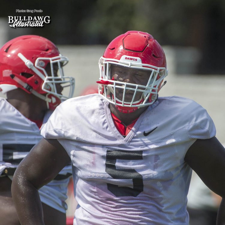 Julian Rochester (5) - Fall Camp practice No. 14 - Tuesday, August 15, 2017