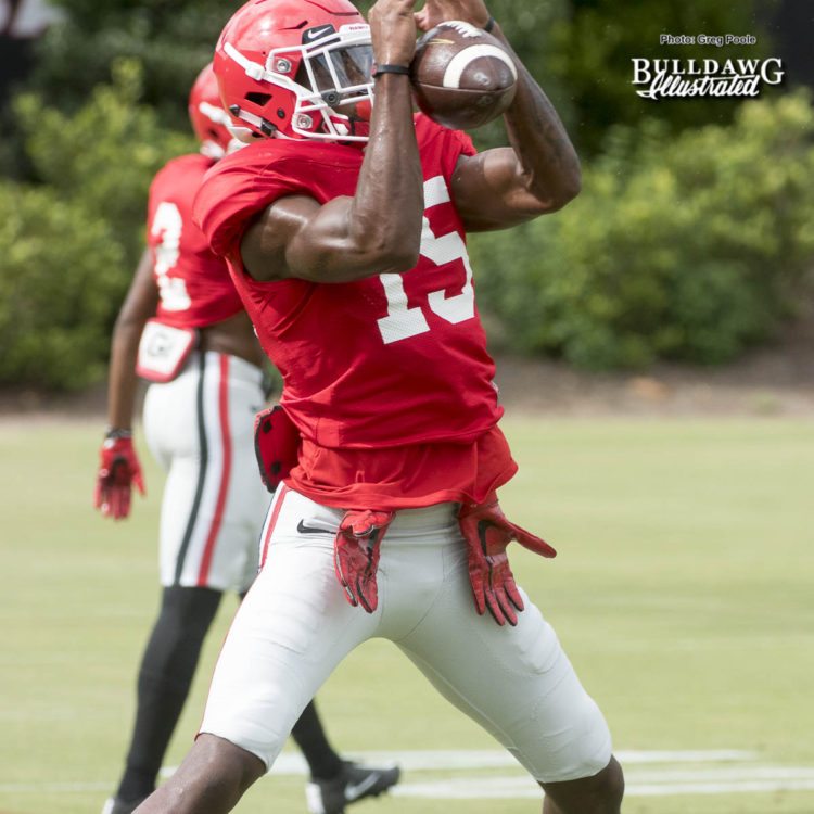 Matt Landers catching the ball with his wrists instead of his hands