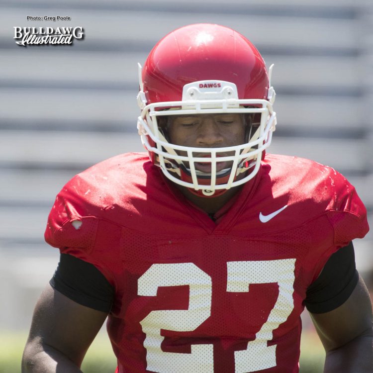 Nick Chubb - Practice No. 19, Scrimmage No. 2 - UGA Fall Camp - Saturday, August 19, 2017