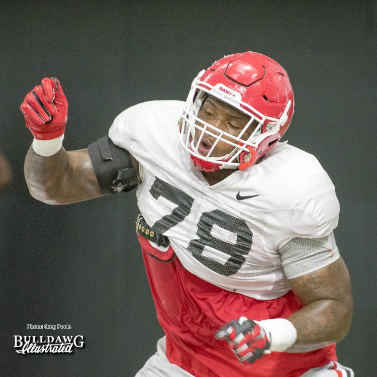Trent Thompson (78) - Practice No. 13 of UGA Fall Camp - Monday, August 14, 2017