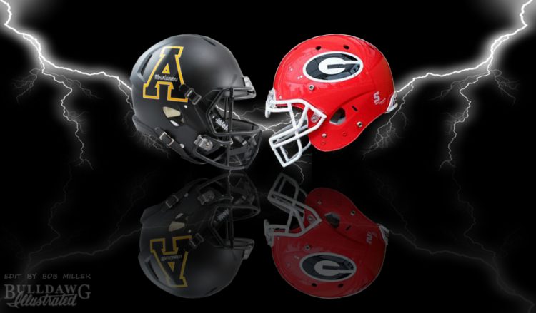 UGA vs. Appalachian State 2017 edit by Bob Miller / Bulldawg Illustrated