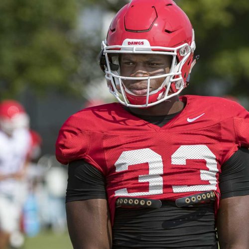 Freshman Robert Beal, Jr. (33) - UGA football practice - Tuesday, Sept. 5, 2017