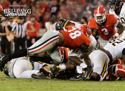 Georgia DT Trenton Thompson (78) says "not in my house" - Appalachian State vs. UGA - Saturday, Sept. 2, 2017