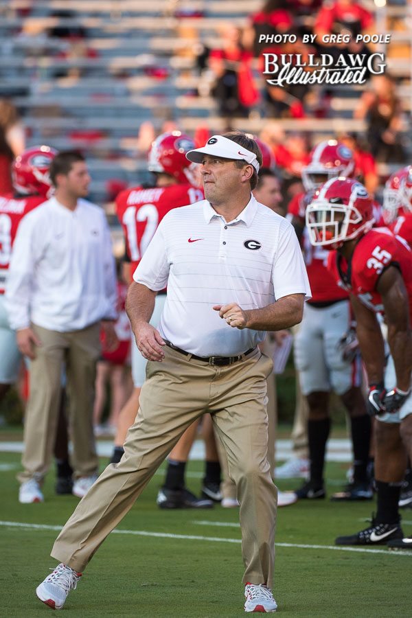 Kirby Smart - UGA vs. Samford - Athens, GA, Saturday, Sept. 16, 2017