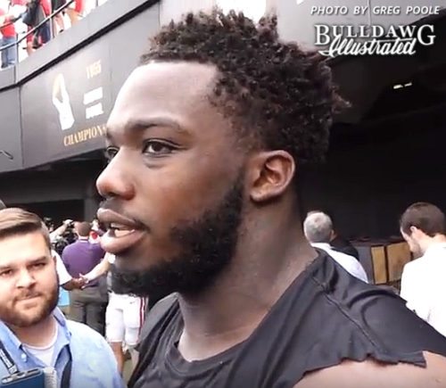 Lamont Gaillard during his post-Vanderbilt game interview