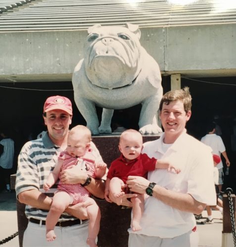 The Allens and Moseleys together when the boys were infants.