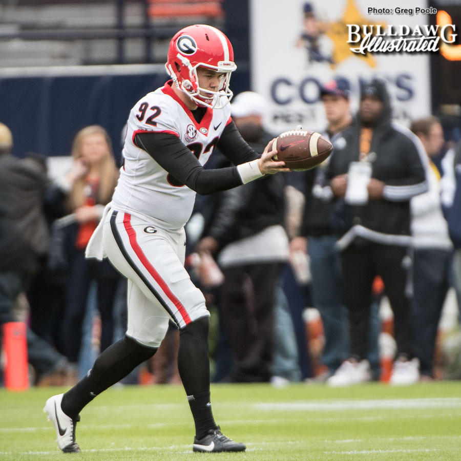 Georgia punter Cameron Nizialek - UGA vs. Auburn, Sat., Nov. 11, 2017 -