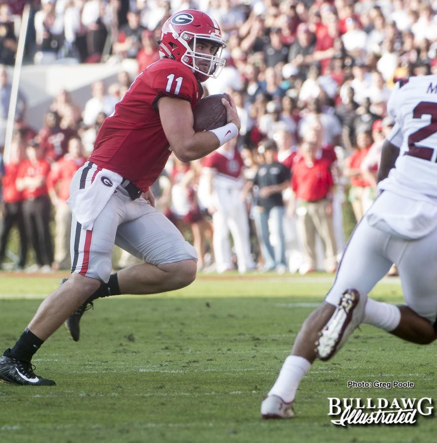 Jake Fromm (11) - Georgia vs. South Carolina - Sat., Nov. 4, 2017