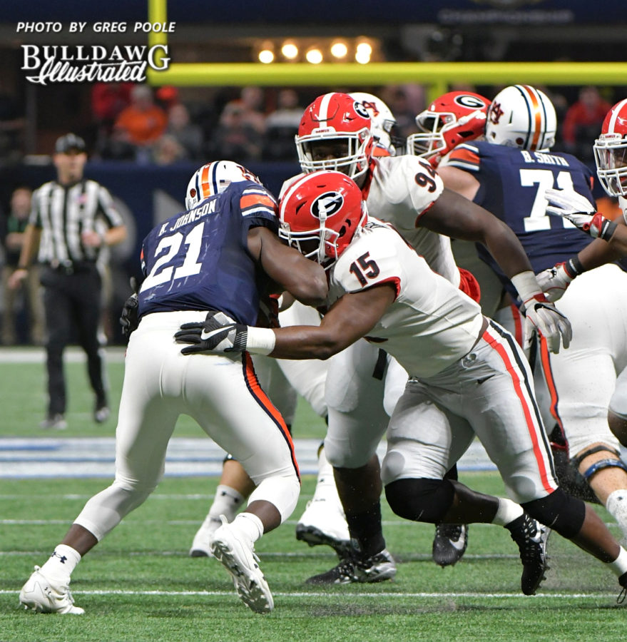 D'Andre Walker (15) - Georgia vs. Auburn 2017 - SEC Championship